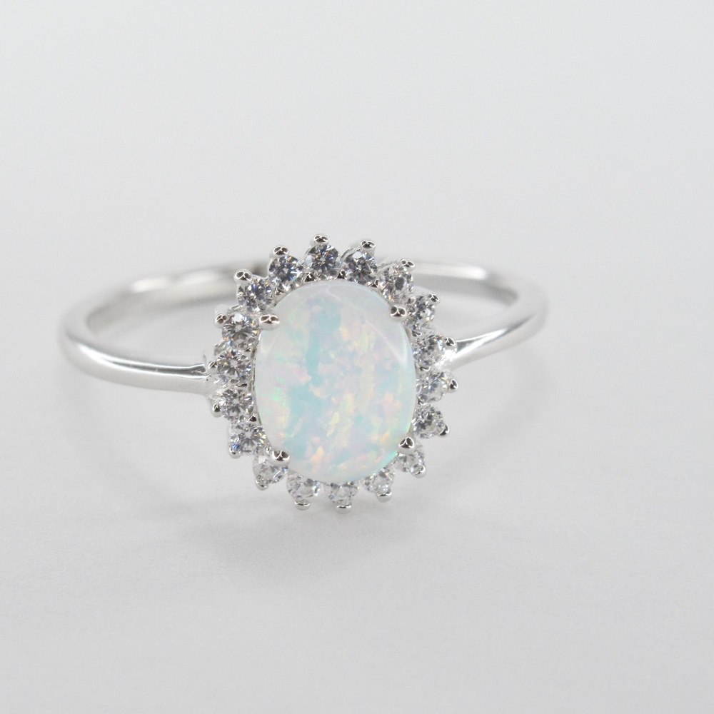 Sterling Silver Opal gem size 7, 8, 9